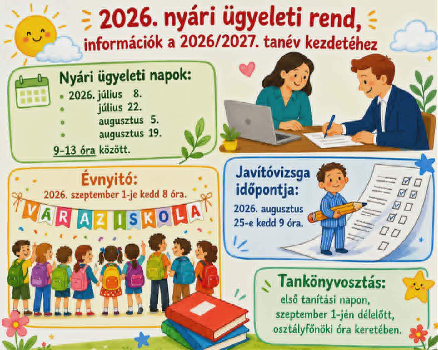 Nyári ügyeleti rend, információk - 2026